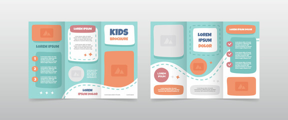 playful trifold kids brochure template