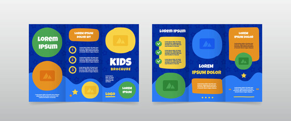 playful trifold kids brochure template