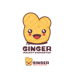 vector Ginger cartoon mascot, suitable for, logos, prints, labels, packaging, stickers