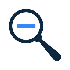 Out, zoom, magnifier icon. Simple editable vector design isolated on a white background.