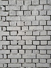 Obraz premium 흰색 벽돌이 서로 겹쳐져 있습니다.