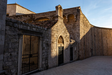 Downtown of Dubrovnik, streets and walls. Croatia