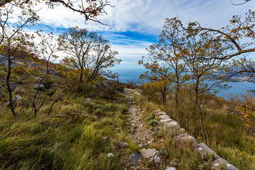 Scenic view of Croatian mountains.