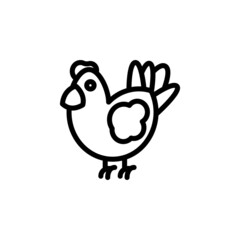 Chicken icon in vector. Logotype