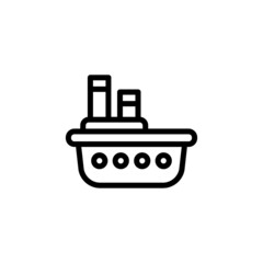 Ship icon in vector. Logotype
