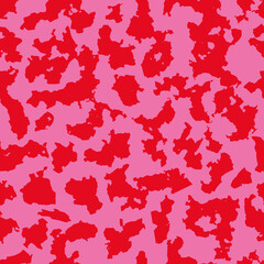 Fototapeta premium Red and pink camouflage pattern print background