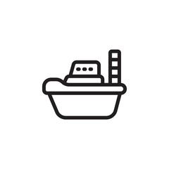 Ship icon in vector. Logotype