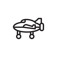 Airplane icon in vector. Logotype