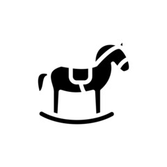 horse, toy, baby, icon in vector. Logotype