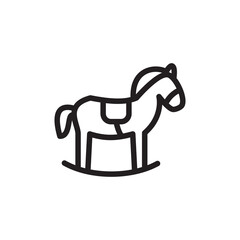 horse, toy, baby, icon in vector. Logotype