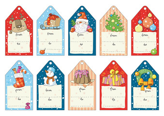 Christmas printable gift tags set