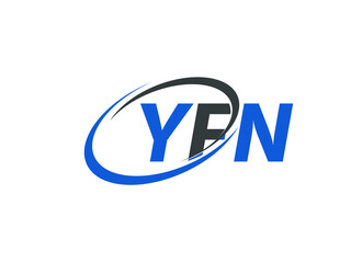 YFN letter creative modern elegant swoosh logo design