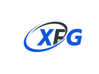 XFG letter creative modern elegant swoosh logo design