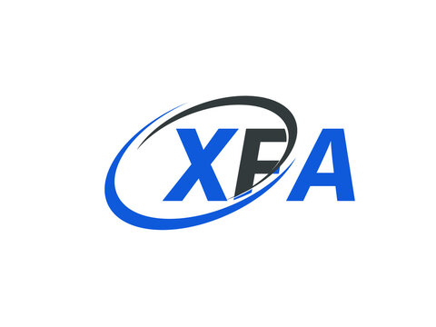 XFA letter creative modern elegant swoosh logo design