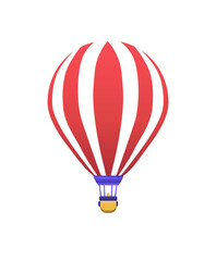 Naklejka premium hot air balloon isolated on white, vector illustration
