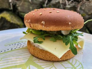 Salmon burger
