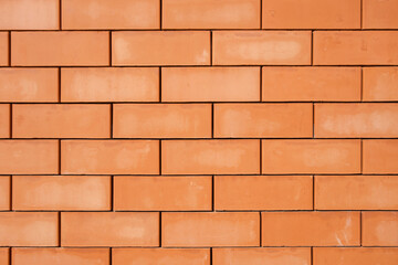 Obraz premium brick wall close up. wall of red bricks. photo can be used as photo background