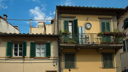 Detail of architecture in Florence, Italy, Europe
