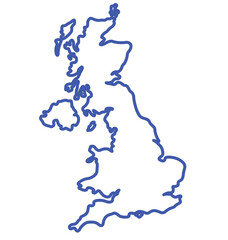 england uk united kingdom map outline simplified