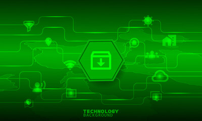 Radar Scan technology concept. Abstract Light technology concept. technology background. neon effect. circuit board concept. Hi-tech digital technology.