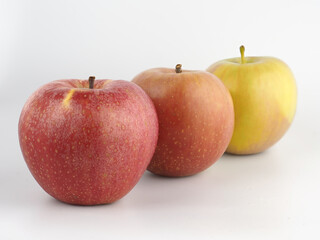 Apples. Red-green apples. Natural fruits