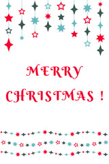 Merry Christmas greeting card. Winter holidays card.
