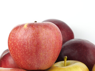 Apples. Red, green, red-green apples. Natural fruits