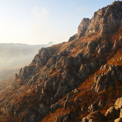 sunset in the mountains 