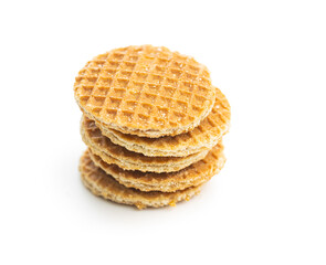 Sweet caramel mini waffles.