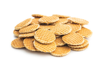 Sweet caramel mini waffles.