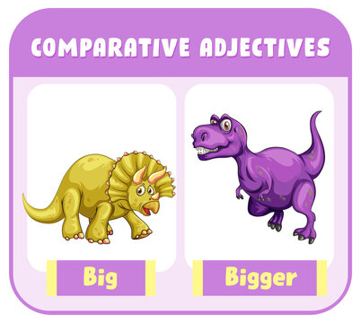 Comparative Adjectives for word big