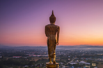 Buddha statue in the morning at Nan province, Thailand.