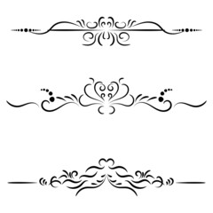 Simple patterns with monograms. Set.