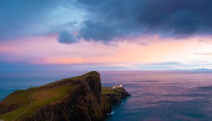 Neist Point Lighthouse, Isle of Skye, Inner Hebrides, Scotland, UK