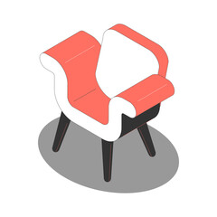 Office Isometric Chair Composition