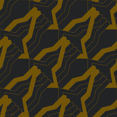 Golden brown ornament on dark gray background