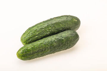 Ripe organic natural green cucumber