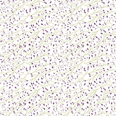 Seamless texture with berry twigs on a white background.Vector illustration with twigs.
 Isolated illustrations for the design of invitations, greetings, sketchbooks, textiles.