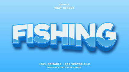 Fishing Game 3D Text Effect Editable
