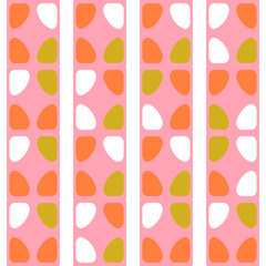 Geometric vector seamless pattern. Modern background with simple shapes in pastel colors.