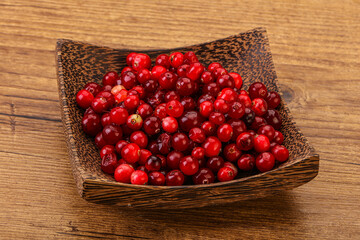 Sweet and tasty cranberry in the bowl
