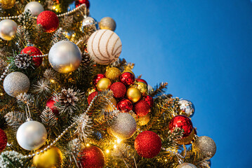 beautiful Christmas tree with balls