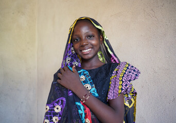 Malian girl smile to camera