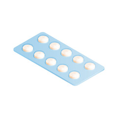 Isometric Pills Blister Composition
