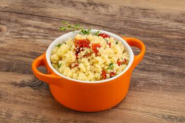 Vegetarian uisine - couscous with vegetables