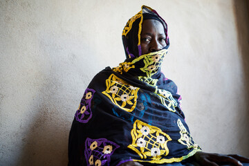 Portrait of middle-aged african woman from Mali