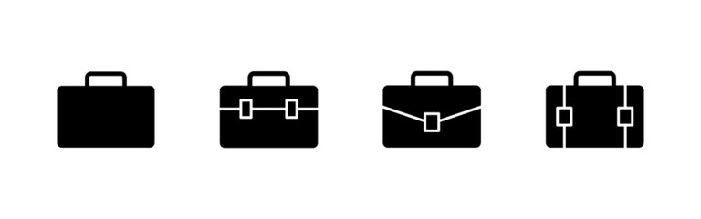 Briefcase icons set. suitcase sign and symbol. luggage symbol.