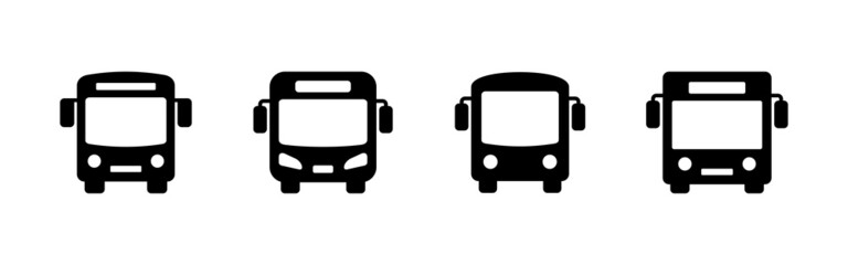Bus icons set. bus sign and symbol