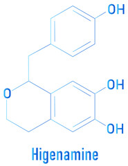 Higenamine herbal molecule. Present in some fat burner food supplements. Skeletal formula.