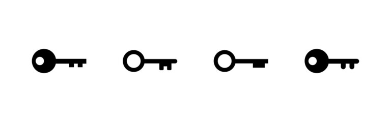 Key icons set. Key sign and symbol.